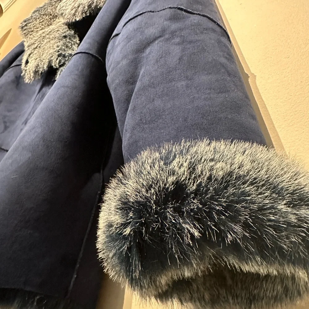 Cecil Gee Suede/Faux Fur Jacket L-XL - Picture 10 of 11
